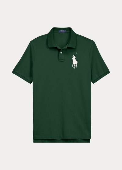 Camisa Polo Polo Ralph Lauren Hombre Verdes - Slim Fit Mesh - UDNKW4281